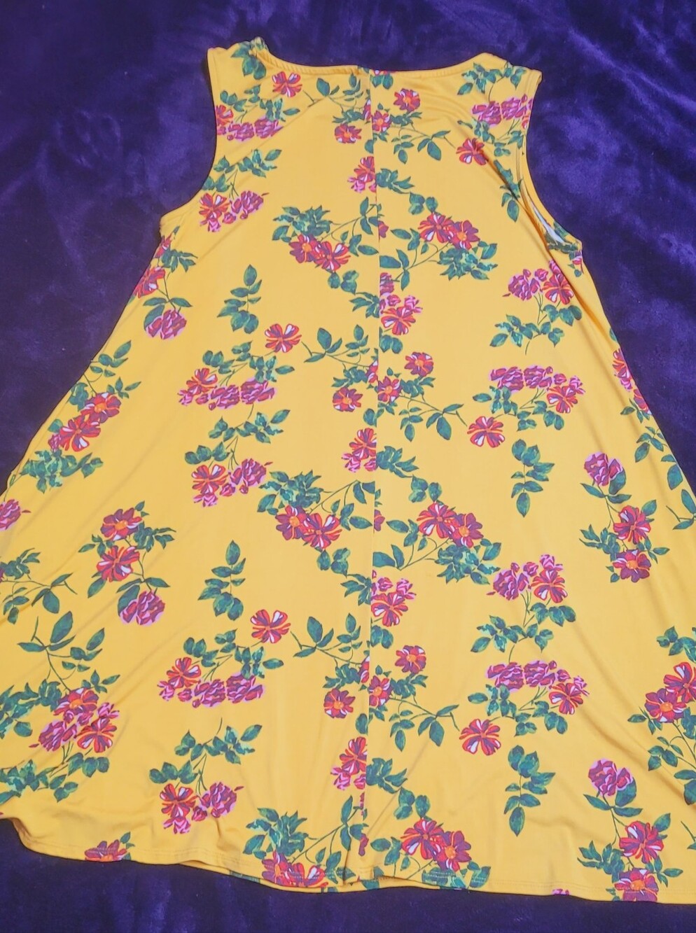 🌼 Nina Leonard Mustard Yellow Floral Shift Dress 🌼 - Picture 5 of 8